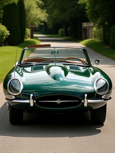 Jaguar E-Type Series 1 1963 restaurado en British Racing Green.
